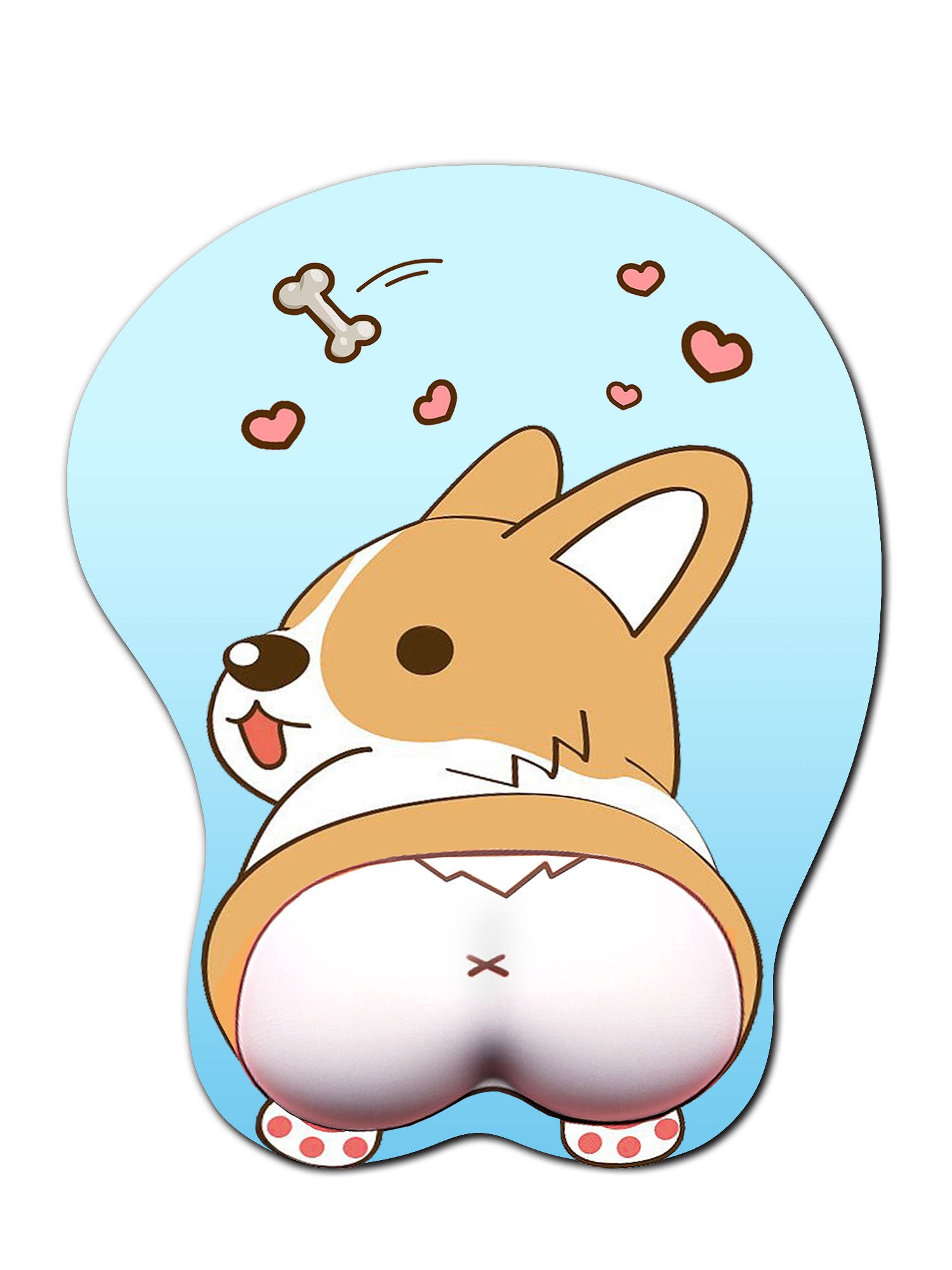 JMT-665290 Cartoon Dog Print Mouse Pad with Silicone Wrist Support for Comfort