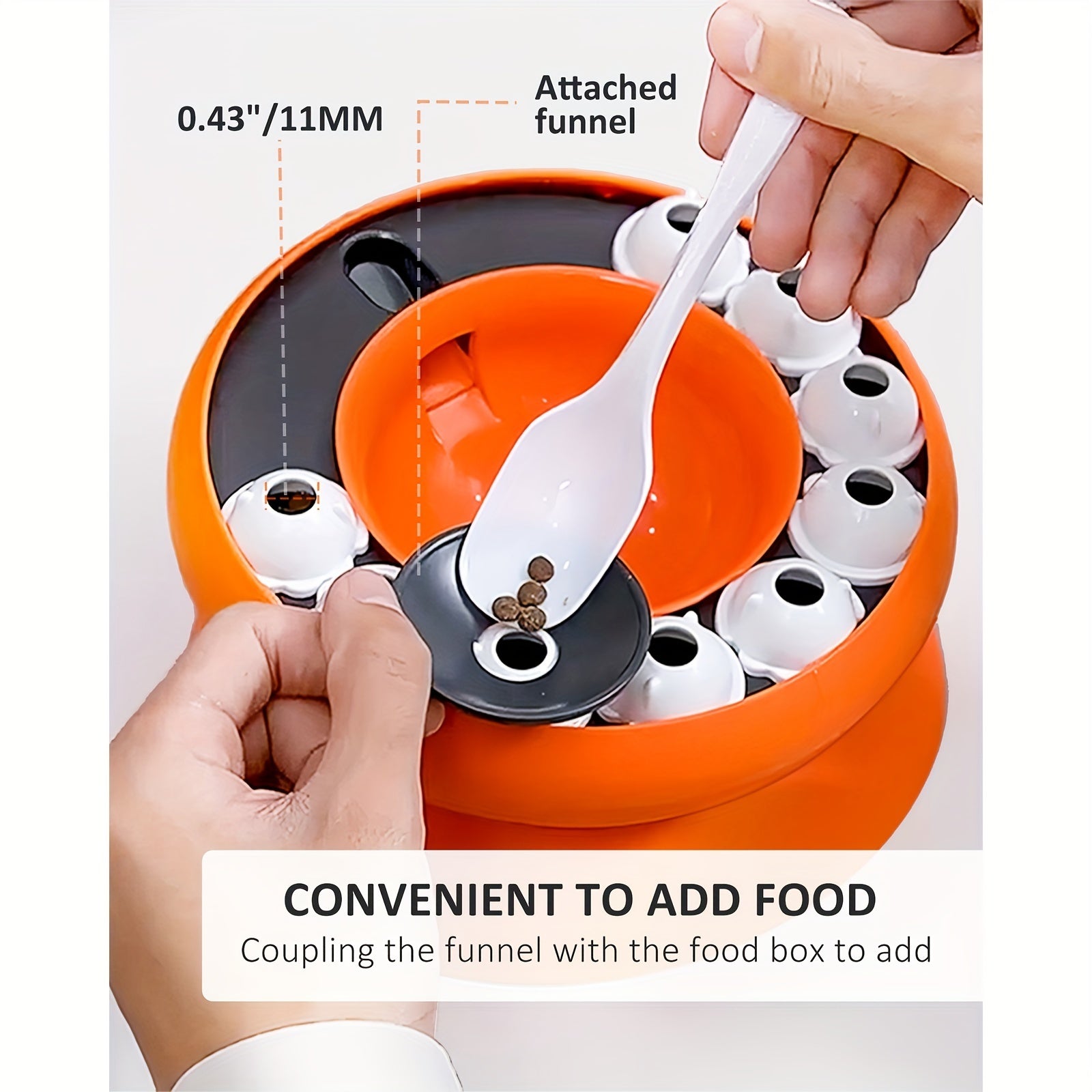 JMT-665482 Interactive Cat Puzzle Toy - Educational Slow Feeder and Dry Food Dispenser for Enrichment and Fun