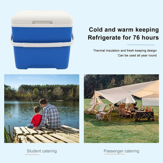JMT-665546 Insulated Portable Cooler - 13.8L Ice Chest with Heavy Duty Handle for Camping, Fishing, and Picnic - Keeps Ice Up to 76 Hours