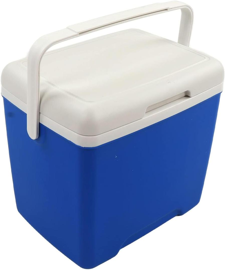 JMT-665546 Insulated Portable Cooler - 13.8L Ice Chest with Heavy Duty Handle for Camping, Fishing, and Picnic - Keeps Ice Up to 76 Hours