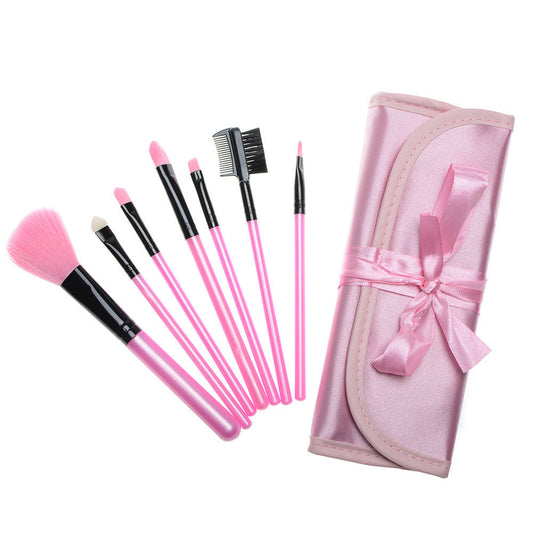 JMT-665930 Portable 7-Piece Multifunctional Makeup Brush Set with PU Bag