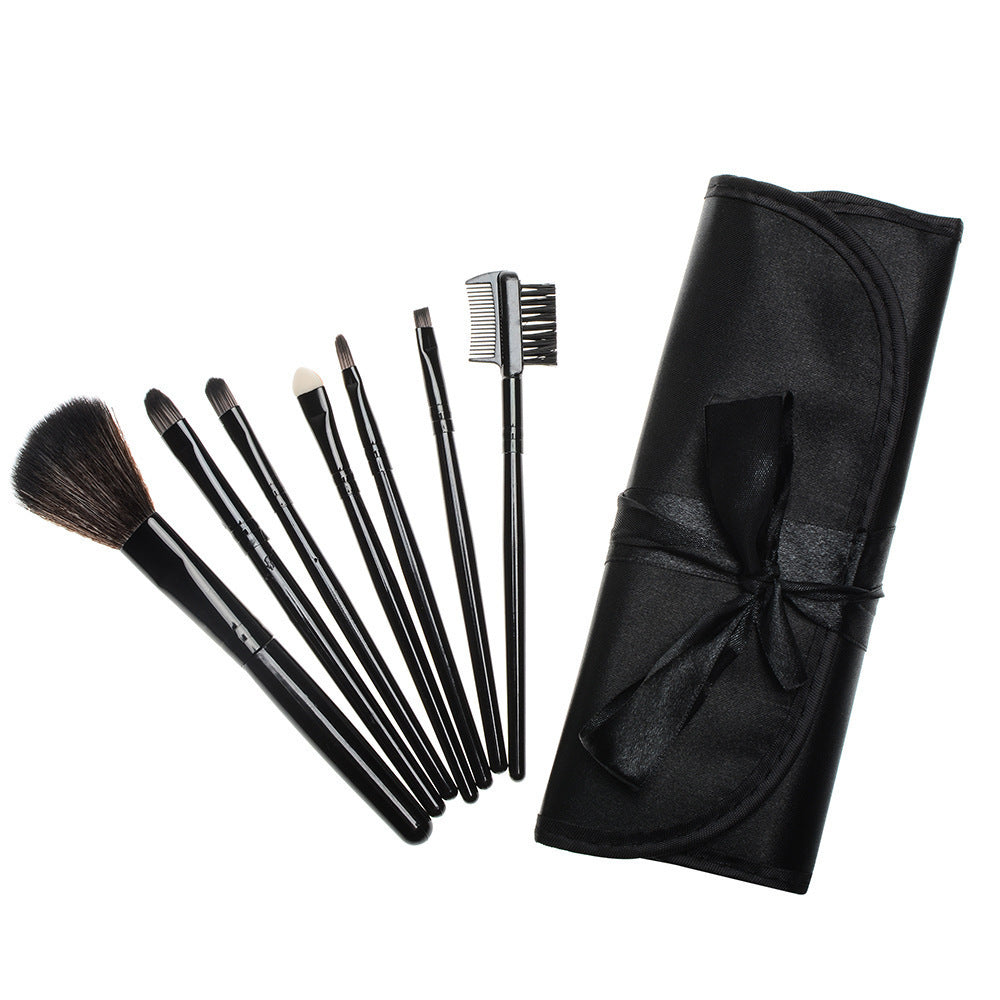 JMT-665930 Portable 7-Piece Multifunctional Makeup Brush Set with PU Bag
