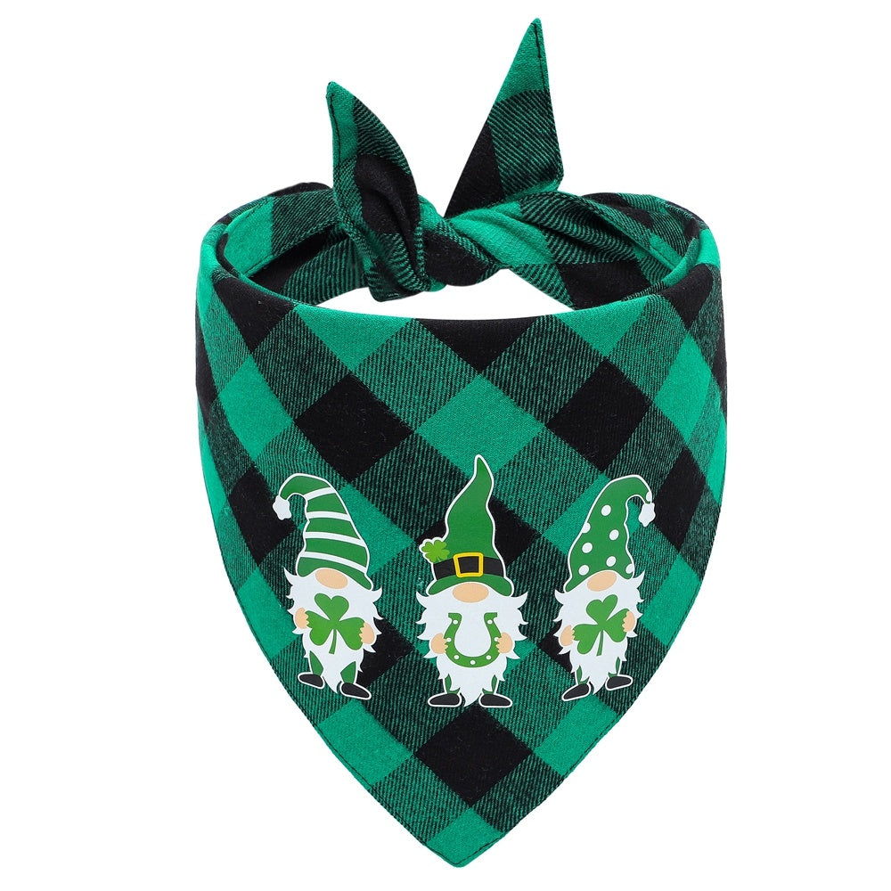 JMT-666442 Triangle Cotton Scarf for Dogs - Cartoon Design, Four Styles Available, 65x45x45cm