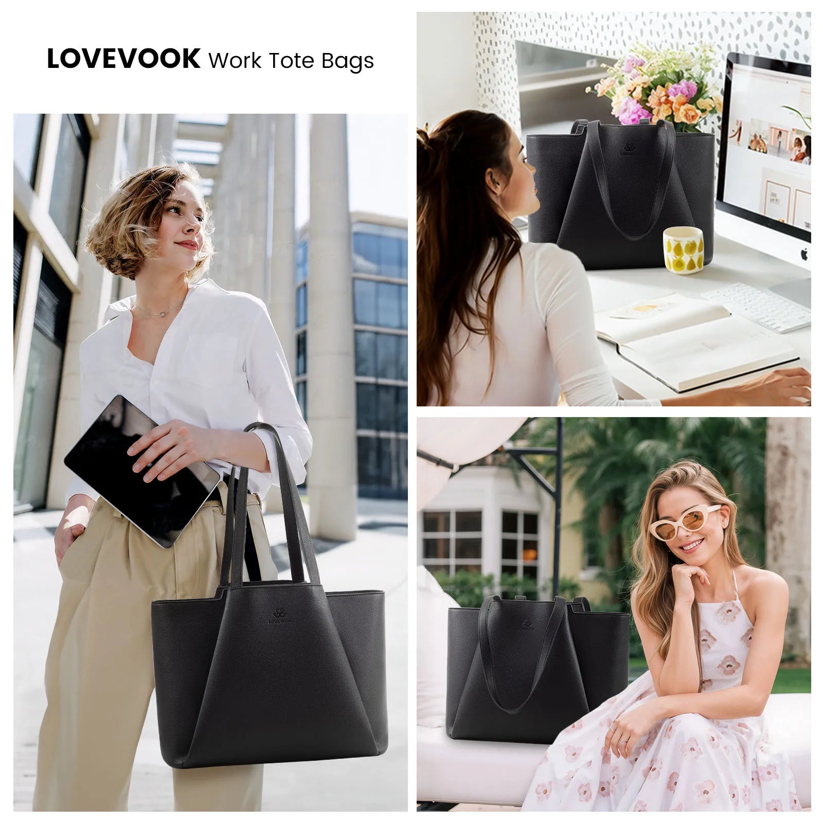 JMT-666634 Luxury Leather Crossbody Tote Bag for Women - Versatile Laptop Handbag