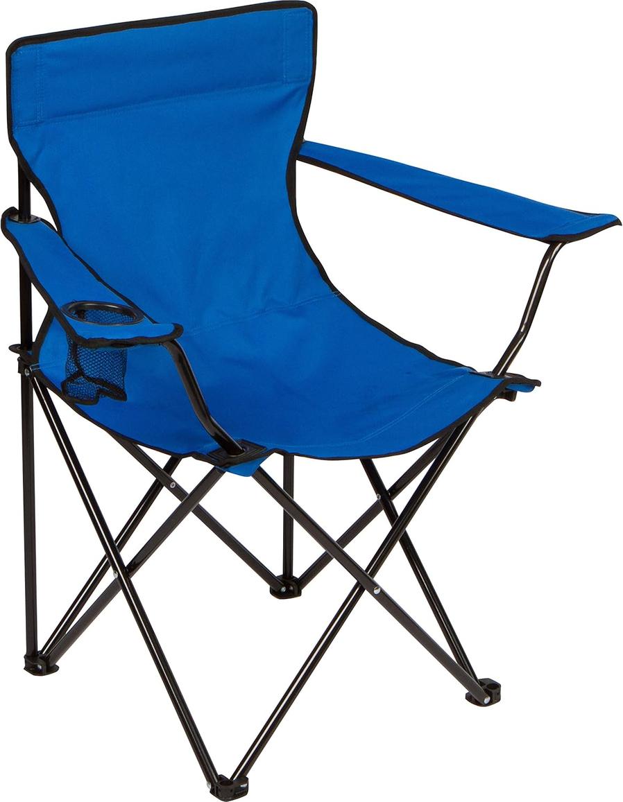 JMT-666698 Portable Blue Folding Beach and Camp Chair for Outdoor Relaxation