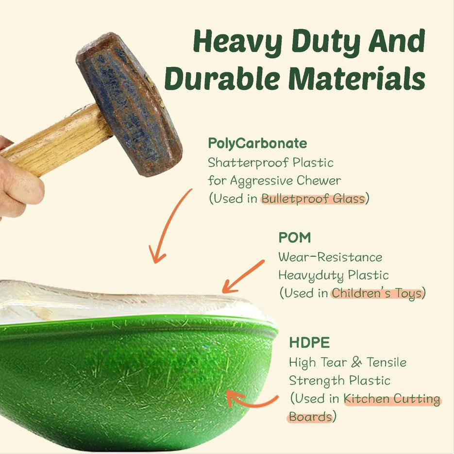 JMT-666826 Anti-Tumble Green Avocado Plastic Pet Feeding Bowl