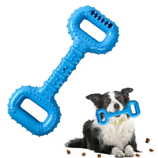 JMT-666954 Durable Interactive Dog Bone Chew Toy for Aggressive Chewers with Pull Band
