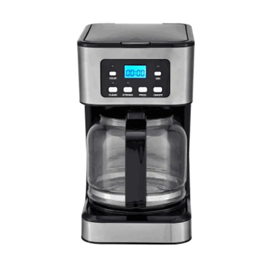 JMT-667082 Stainless Steel Automatic Drip Coffee Maker with 12-Cup Capacity and Programmable Timer