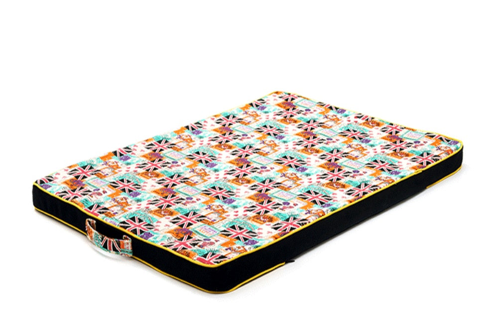 JMT-667274 Thickened Printed Canvas Dog Mat with High Resilience Sponge Liner – Multiple Sizes Available