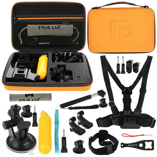 JMT-667338 20-in-1 Sports Camera Accessory Kit for GoPro HERO Models and Other Compatible Cameras