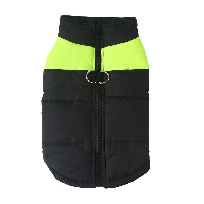 JMT-667594 Cotton Padded Cold Weather Vest for Small to Medium Dogs with Chest Harness in Multiple Colors