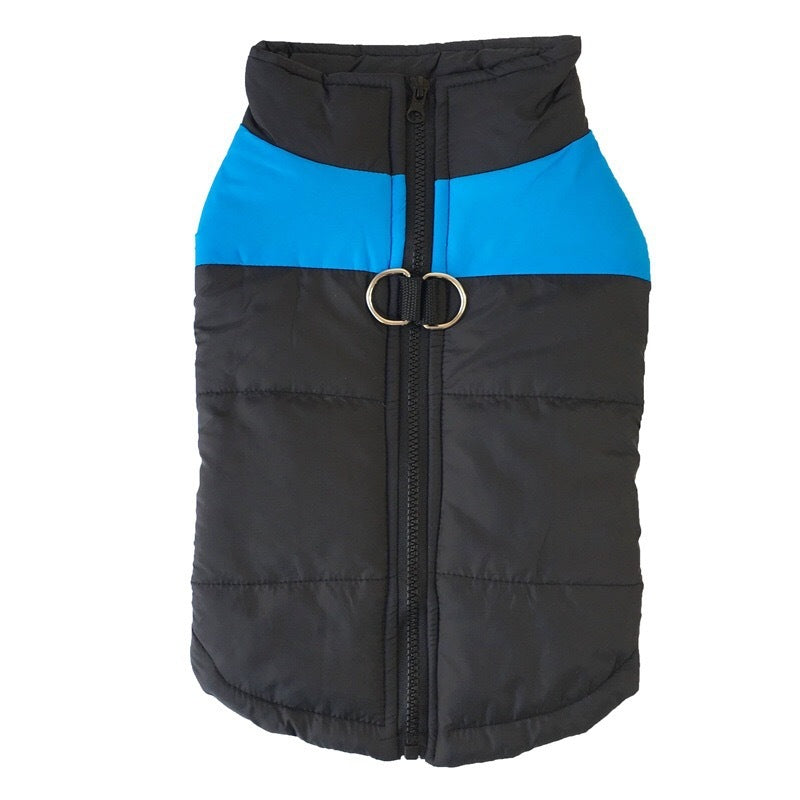 JMT-667594 Cotton Padded Cold Weather Vest for Small to Medium Dogs with Chest Harness in Multiple Colors