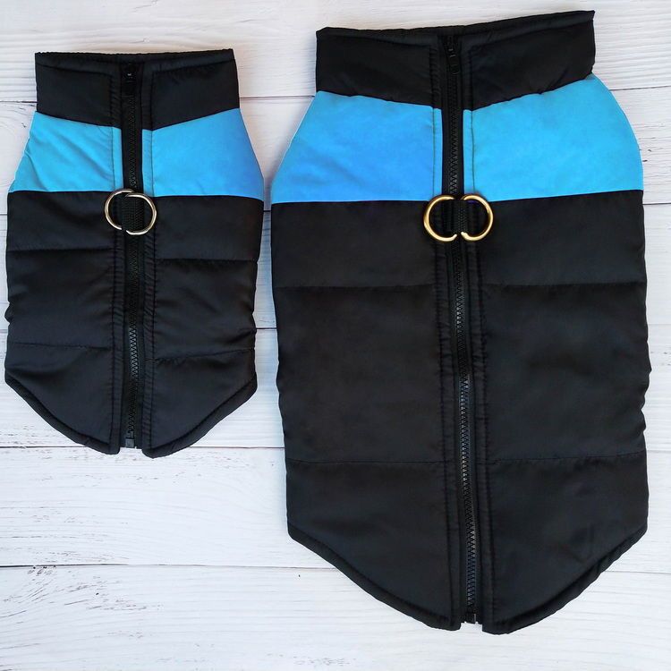 JMT-667594 Cotton Padded Cold Weather Vest for Small to Medium Dogs with Chest Harness in Multiple Colors