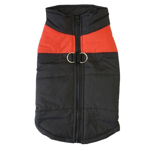 JMT-667594 Cotton Padded Cold Weather Vest for Small to Medium Dogs with Chest Harness in Multiple Colors