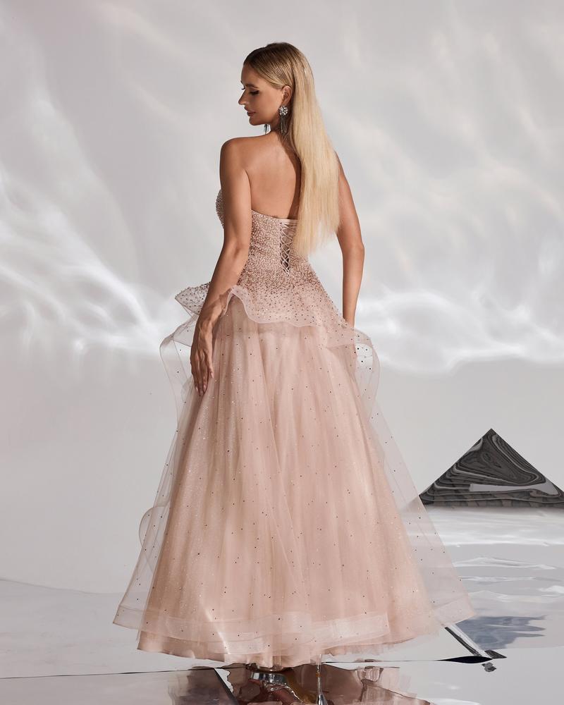 JMT-668042 Elegant Golden Evening Dress for Women - SH0152 Design
