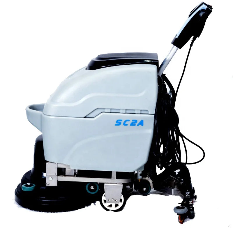 JMT-668426 Cylindrical Walk-Behind Electric Floor Scrubber with 18-Inch Brush and Convenience Features
