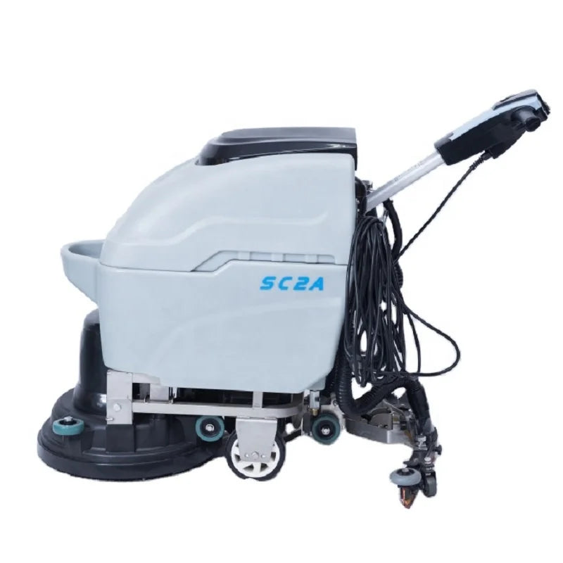 JMT-668426 Cylindrical Walk-Behind Electric Floor Scrubber with 18-Inch Brush and Convenience Features