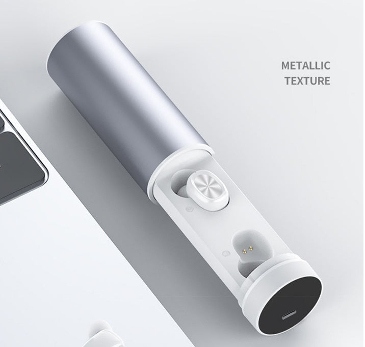 JMT-668618 Wireless Bluetooth Earphones with Charging Case, Dual Mode Connectivity, 10m Range, Hands-Free Control