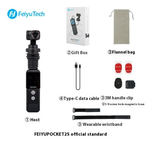 JMT-668874 4K HD Pocket Gimbal Vlog Camera with Magnetic Suction Function