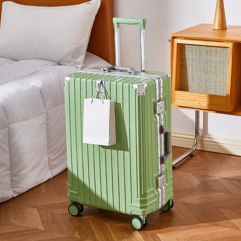 JMT-669002 Kids Green Mini Trolley Suitcase - Durable Lightweight PC Hard Shell Luggage for Travel