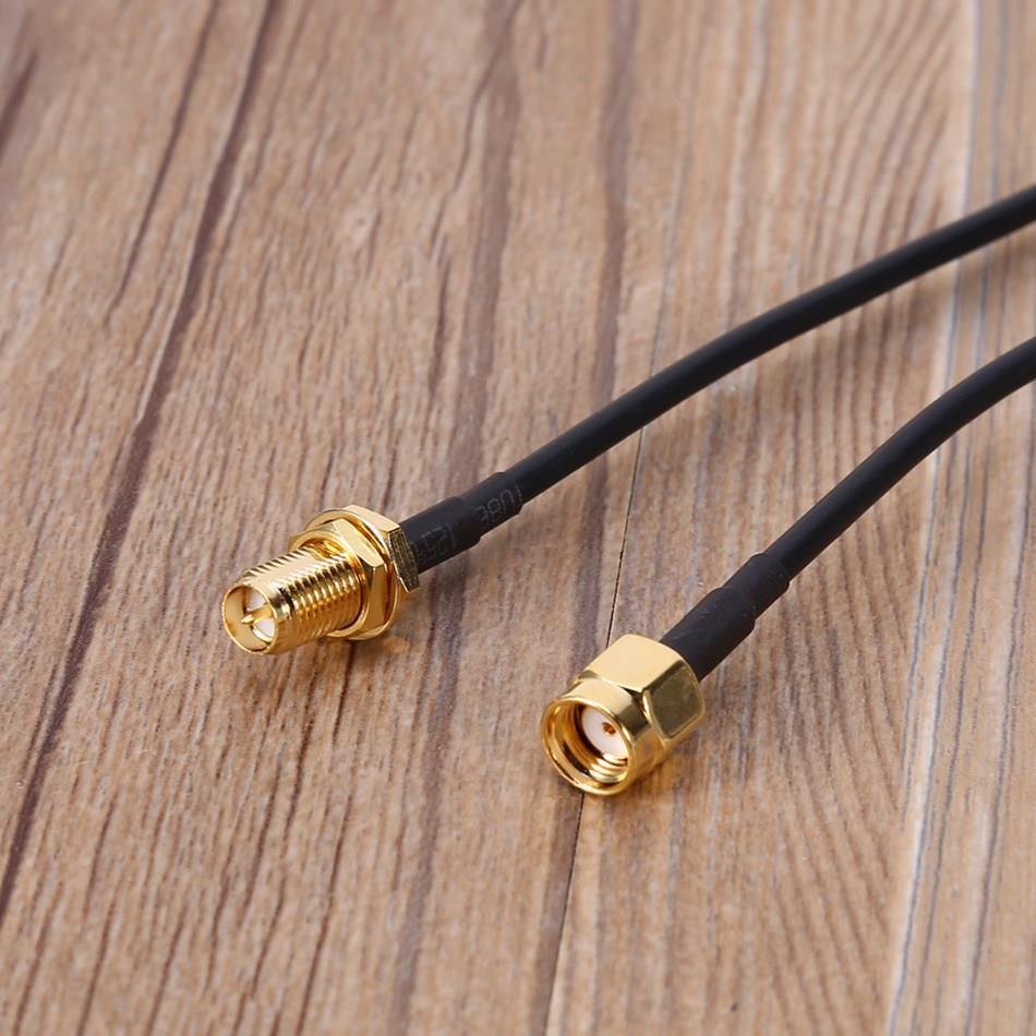 JMT-669130 3M WiFi Router Antenna Extension Cable - PC & Metal, Black