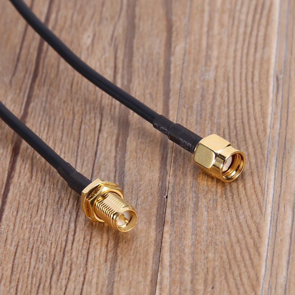JMT-669130 3M WiFi Router Antenna Extension Cable - PC & Metal, Black