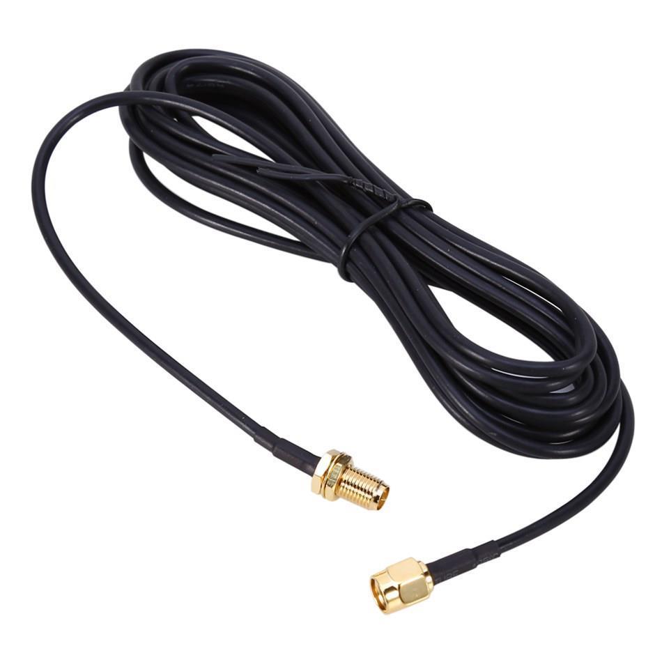 JMT-669130 3M WiFi Router Antenna Extension Cable - PC & Metal, Black