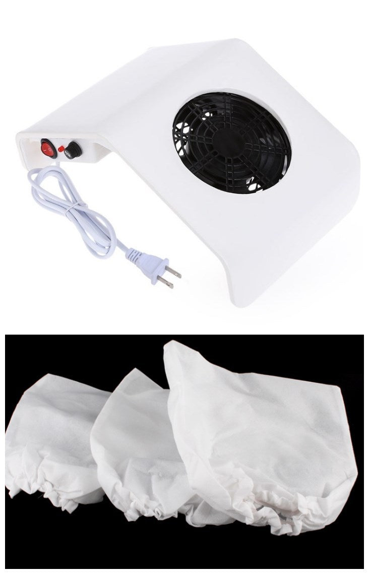 JMT-669258 Nail Dryer and Dust Collector Vacuum Cleaner with PVC Leather Cover