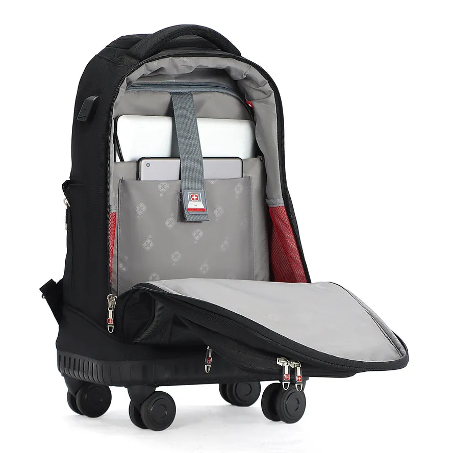 JMT-669834 Large Capacity Rolling Business Carry-On Trolley Travel Backpack for Air Travel