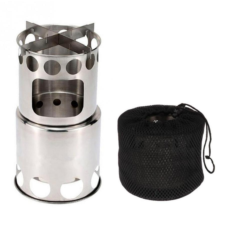 JMT-670154 Stainless Steel Portable Camping Stove Set with Cooking Pot for Outdoor Adventures