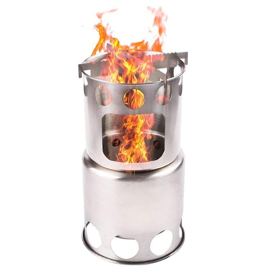 JMT-670154 Stainless Steel Portable Camping Stove Set with Cooking Pot for Outdoor Adventures