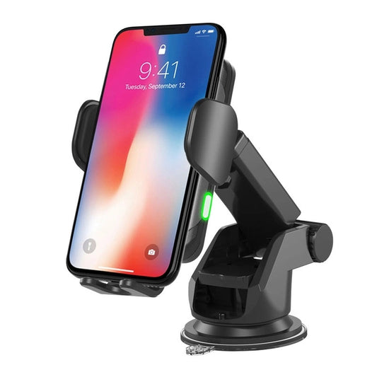 JMT-670602 10W Fast Wireless Car Charger - Grey ABS, 2A Output, Single USB Interface