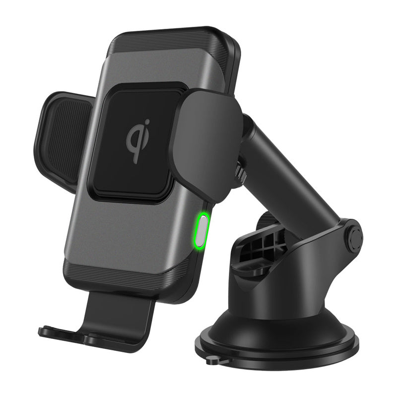 JMT-670602 10W Fast Wireless Car Charger - Grey ABS, 2A Output, Single USB Interface