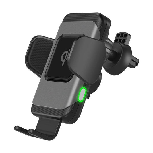 JMT-670602 10W Fast Wireless Car Charger - Grey ABS, 2A Output, Single USB Interface