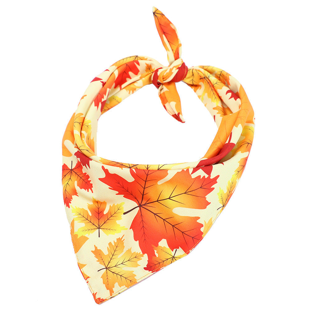 JMT-670730 Turkey Thanksgiving Pet Saliva Cloth Scarf for Pets with Neck Circumference 25-48CM, 48*48*70cm