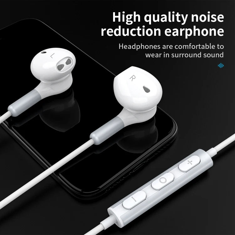 JMT-670922 USB-C Wired Magnetic Earbuds with Microphone for iPhone 15, OnePlus, and Sony Devices