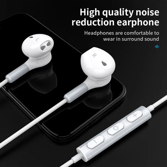 JMT-670922 USB-C Wired Magnetic Earbuds with Microphone for iPhone 15, OnePlus, and Sony Devices