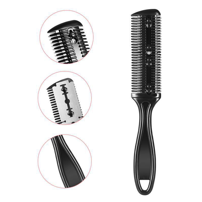 JMT-671242 Double-Sided Hair Cutting Comb with Blade for Bangs and Hair Repair, 60g