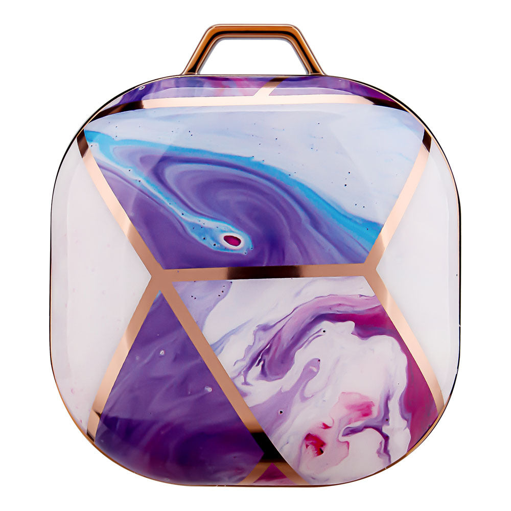 JMT-671242 Green Gold Marble IMD Earphone Sleeve for Samsung Buds Live/Pro - Drop-Proof Hard Shell Case