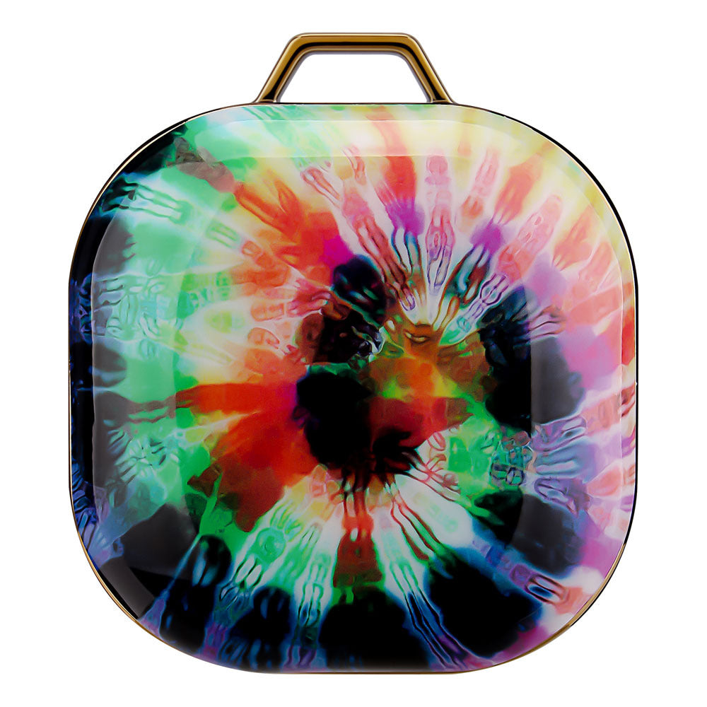 JMT-671242 Green Gold Marble IMD Earphone Sleeve for Samsung Buds Live/Pro - Drop-Proof Hard Shell Case