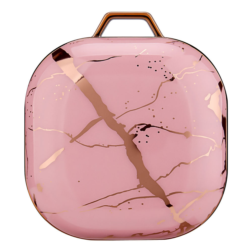 JMT-671242 Green Gold Marble IMD Earphone Sleeve for Samsung Buds Live/Pro - Drop-Proof Hard Shell Case