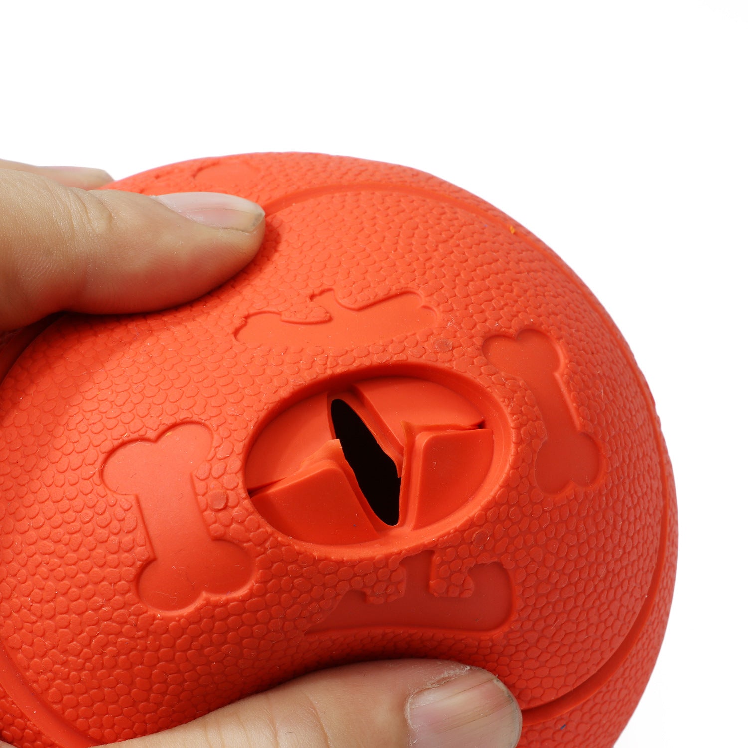 JMT-671562 Interactive Dog Food Leaking Ball - TPR Nibble Toy, Available in Small (8CM) and Large (11CM) Sizes