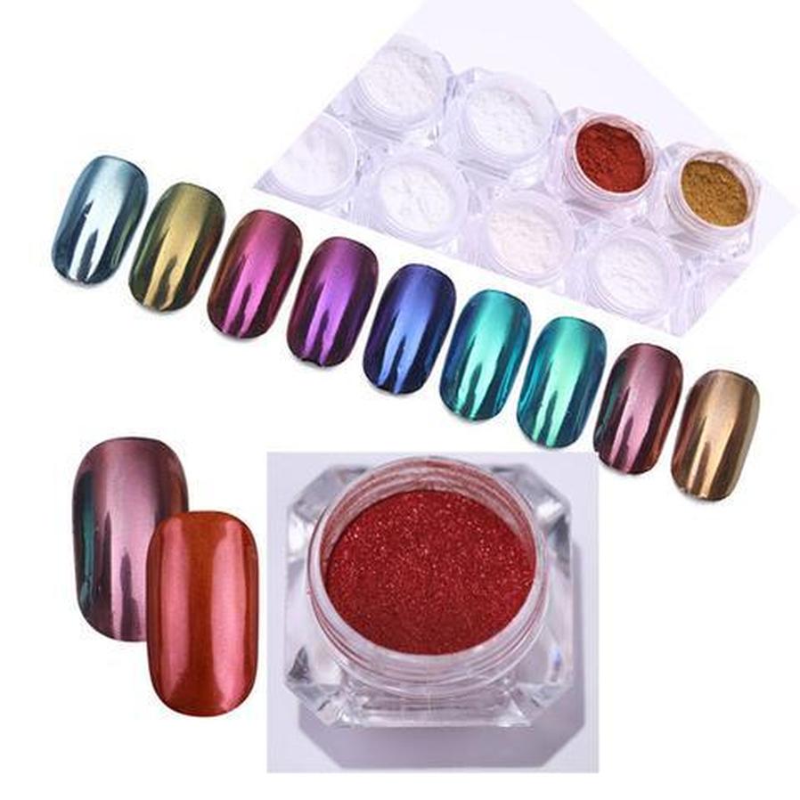 JMT-671562 Mirror Nail Glitter Powder - 2ml Metallic Plating Texture for Stunning Nail Art