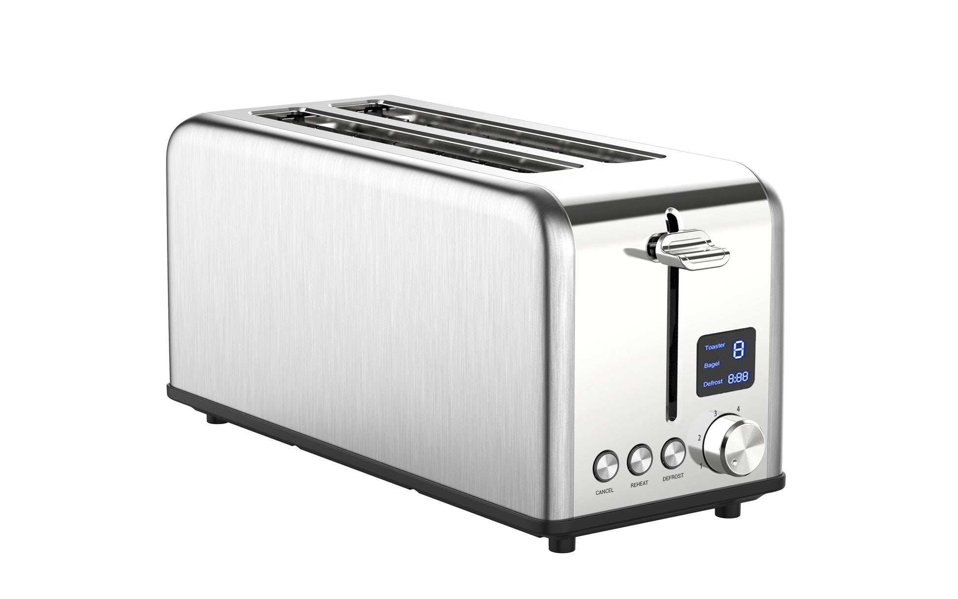 JMT-672074 Smart Touch Screen Digital Electric 4-Slice Long Bread Toaster for Modern Kitchens