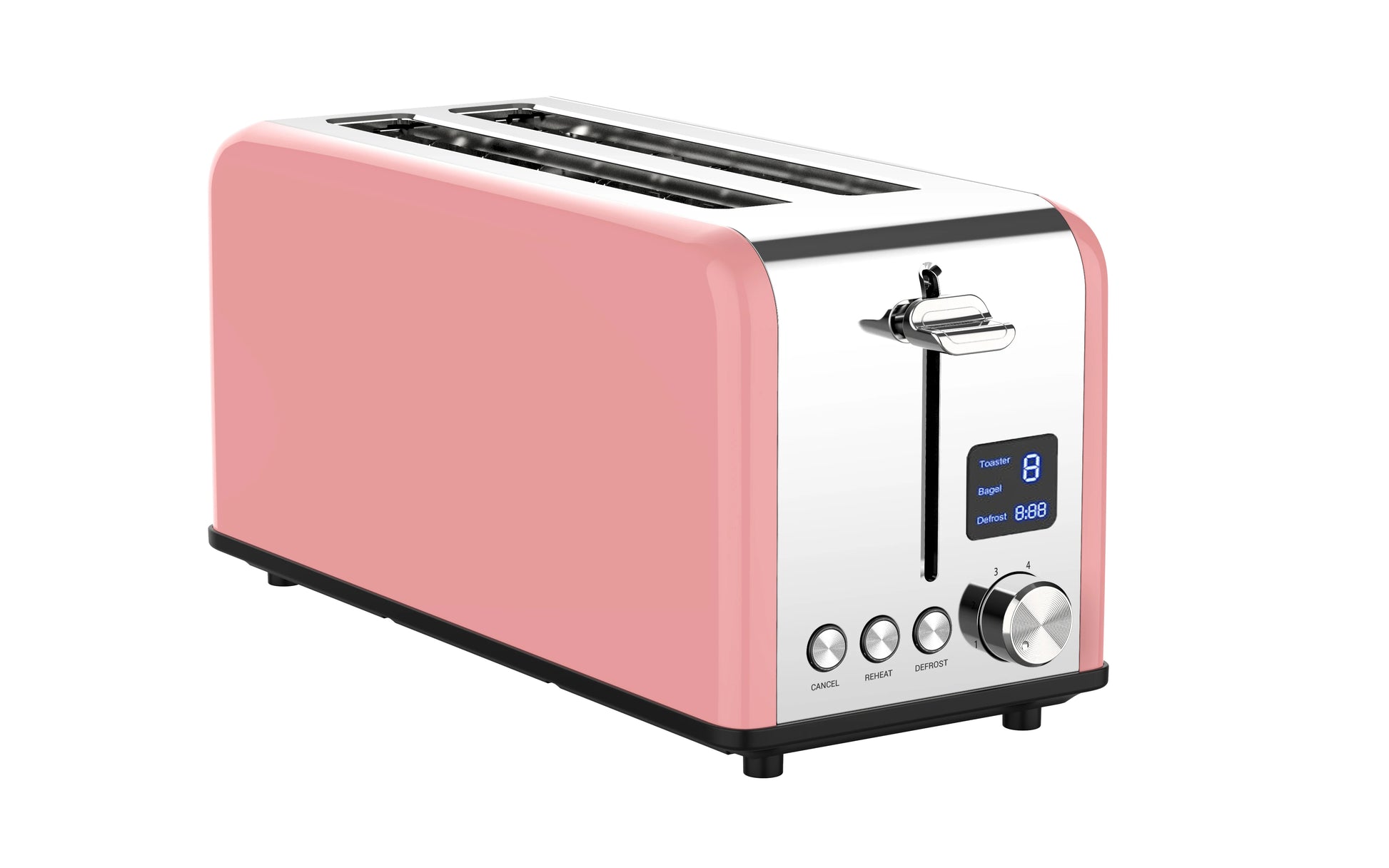 JMT-672074 Smart Touch Screen Digital Electric 4-Slice Long Bread Toaster for Modern Kitchens