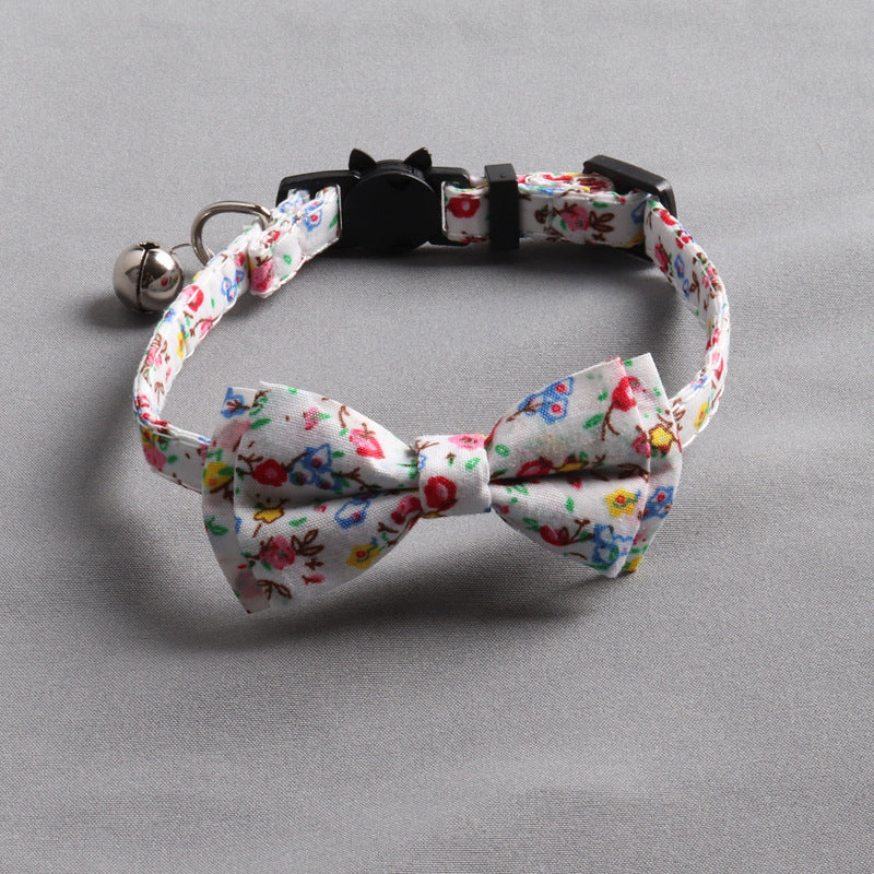 JMT-672074 Soft Cotton Fabric Cat Collar in Idyllic Design