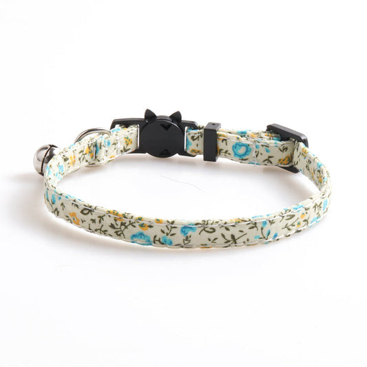 JMT-672074 Soft Cotton Fabric Cat Collar in Idyllic Design