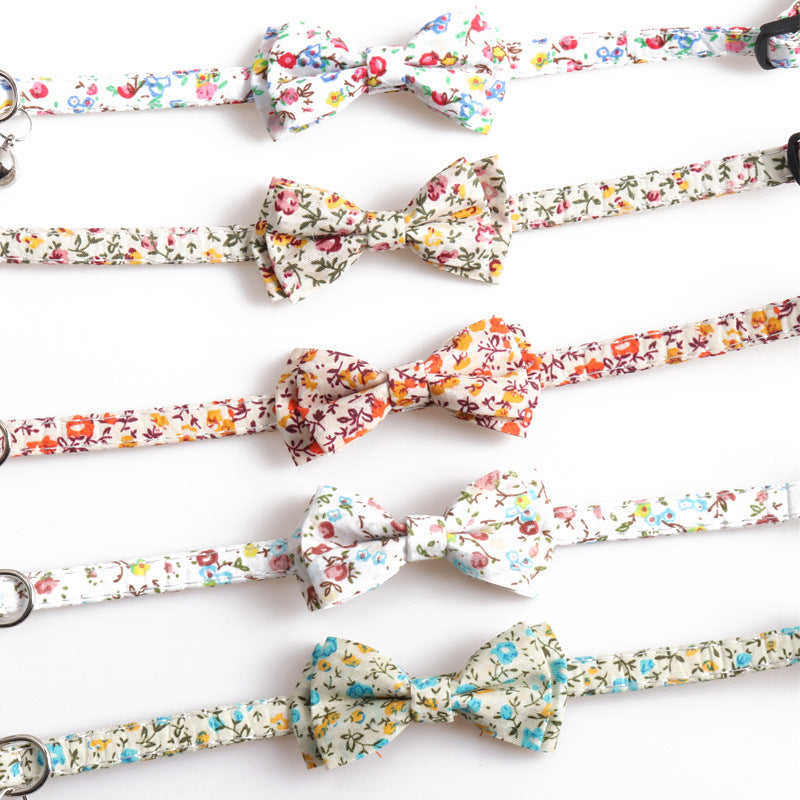 JMT-672074 Soft Cotton Fabric Cat Collar in Idyllic Design