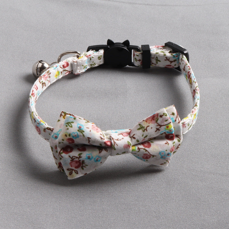 JMT-672074 Soft Cotton Fabric Cat Collar in Idyllic Design