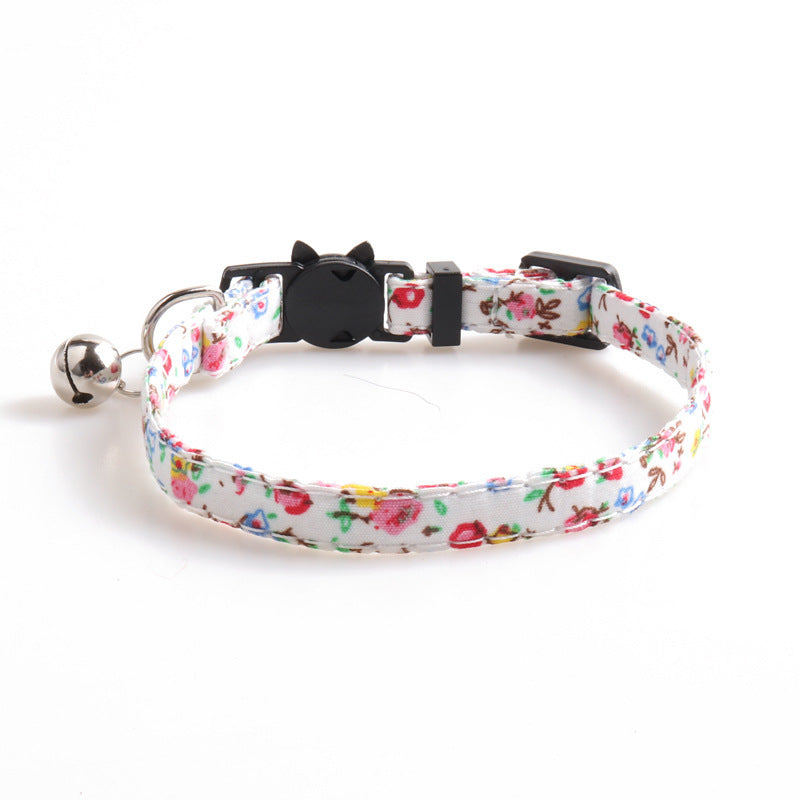 JMT-672074 Soft Cotton Fabric Cat Collar in Idyllic Design